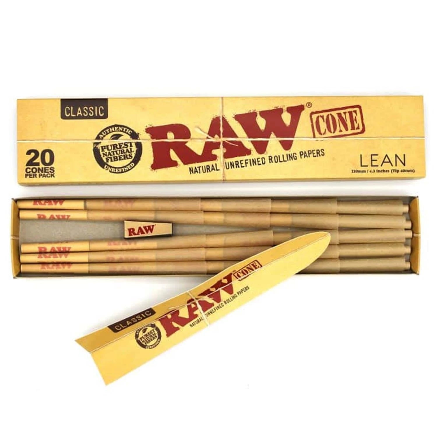RAW Pre Rolled Cones Lean King Size 20er Pack RAW